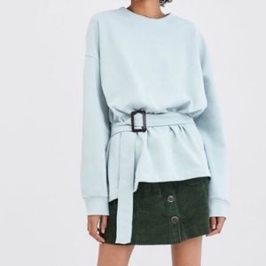 NWT Zara Belted Oversized Sweater Size M